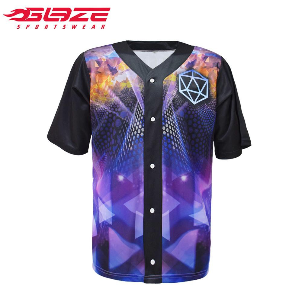 Colorful design baseball jersey